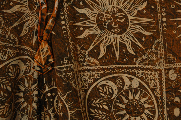 Tan Sun Moon Mystical Wide Leg Trousers