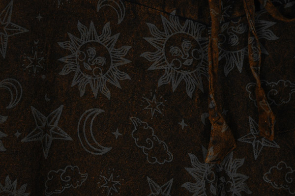 Chocolate Cosmos Wide-Leg Celestial Pants