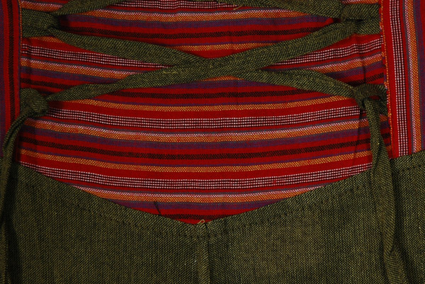 Olive Green Woven Cotton Adjustable Pants