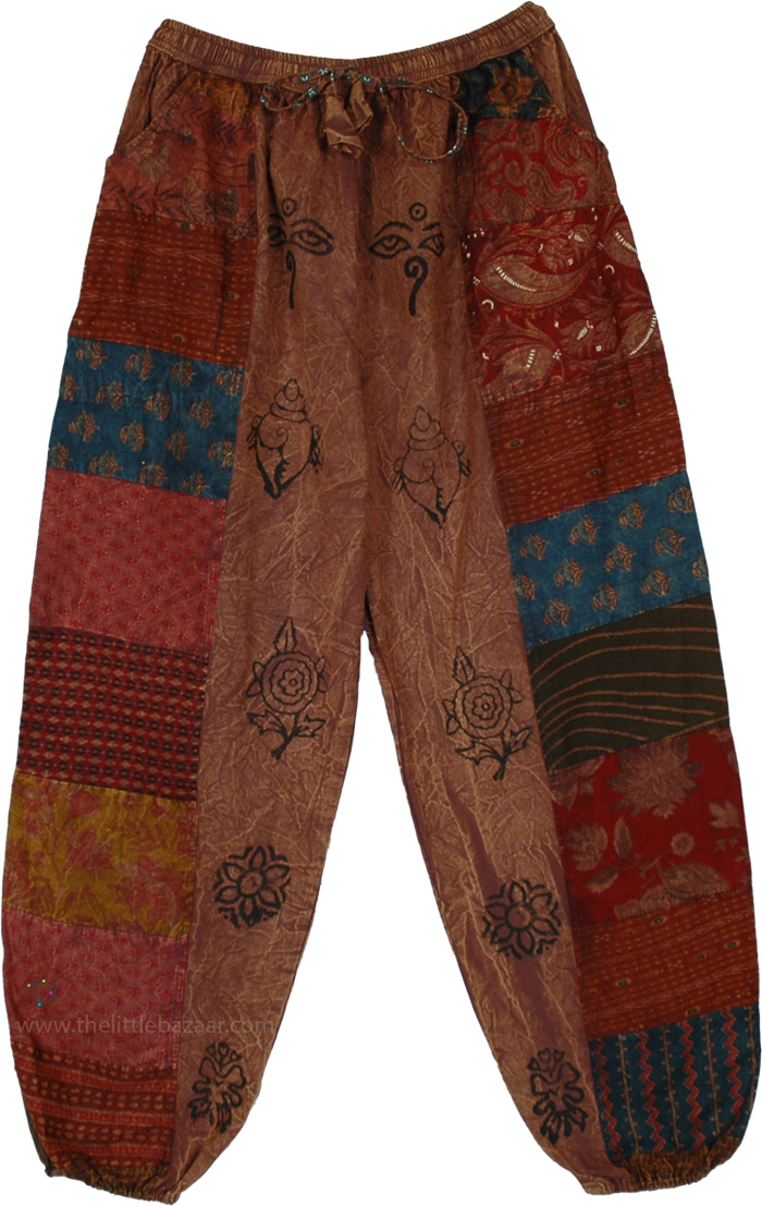 Rugged Terrain Patchwork Relaxed Harem Pants