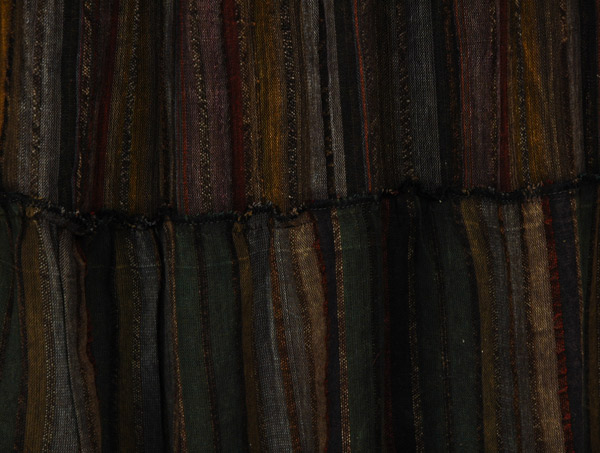 Moody Stripes Tiered Patchwork Wide Cotton Pants