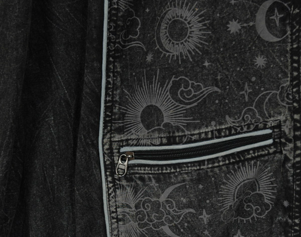 Charcoal Celestial Cotton Harem Cargo Pants