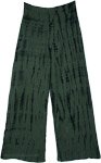 Green Kelp Tie Dye Straight Gauze Cotton Pants