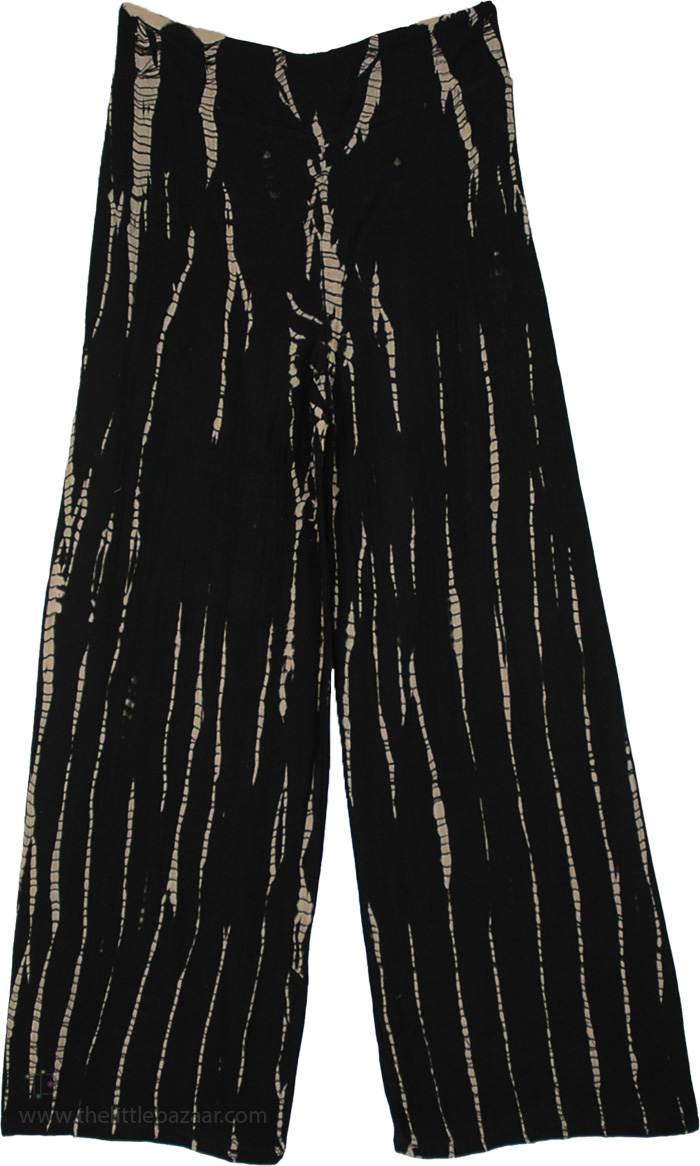 Midnight Tie Dye Straight Leg Gauze Cotton Pants
