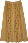 Honey Meadow Button-Front Boho Skirt with Pockets [5699]