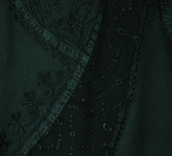 Forest Fern Boho Lace Rayon Maxi Skirt