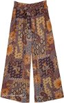 Sunset Paisley Rayon Boho Wide Leg Pants