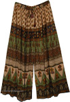 Floral Printed Very Wide Leg Boho Street Pants