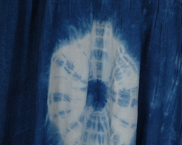 Cobalt Tie Dye Flared Wide Leg Boho Pants