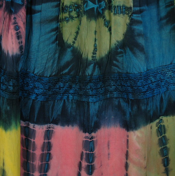 Lagoon Lights Tie Dye Georgette Maxi Skirt