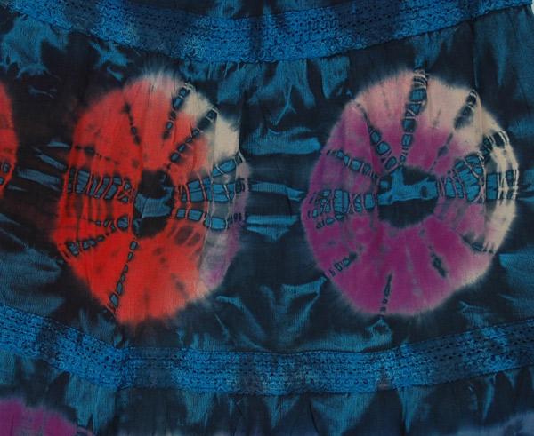 Twilight Carnival Tie-Dye Boho Maxi Skirt