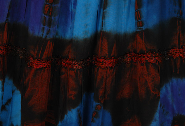 Sapphire Ember Tie Dye Flowy Maxi Skirt