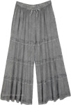 Misty Drift Stonewashed Wide Leg Palazzo Pants