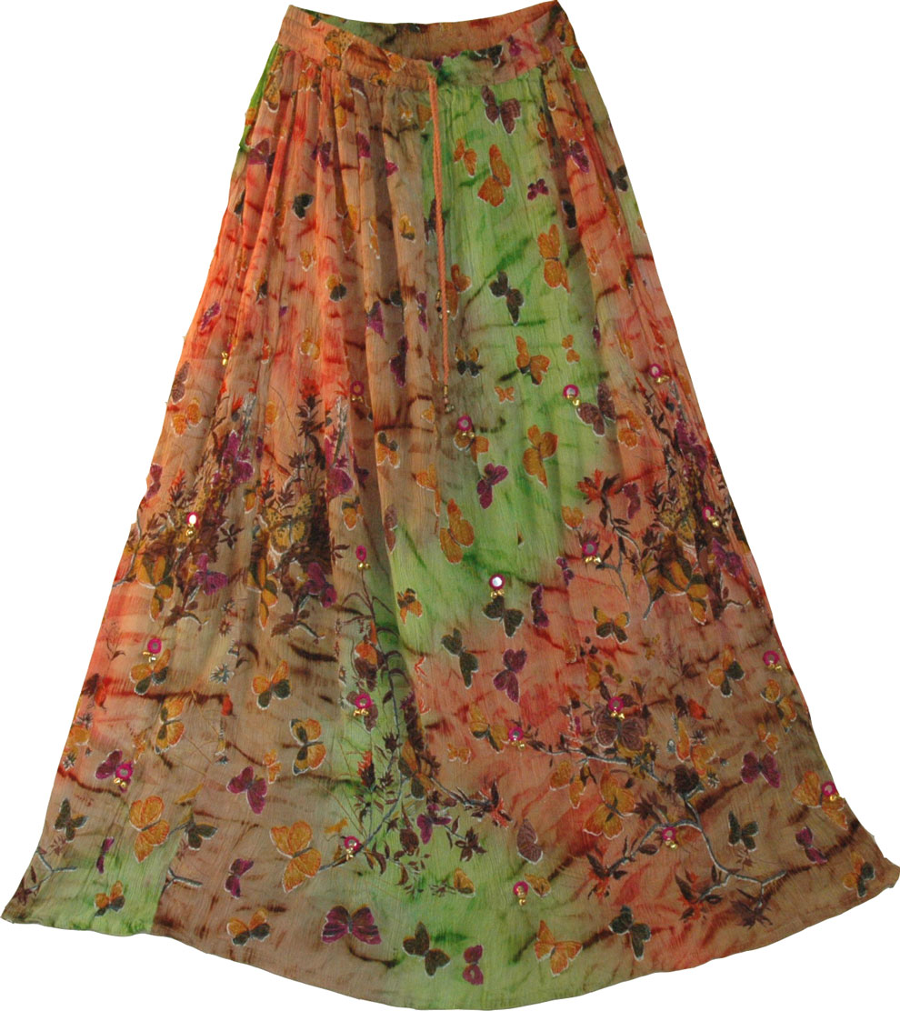 Womens Breezy Summer Garden Skirt