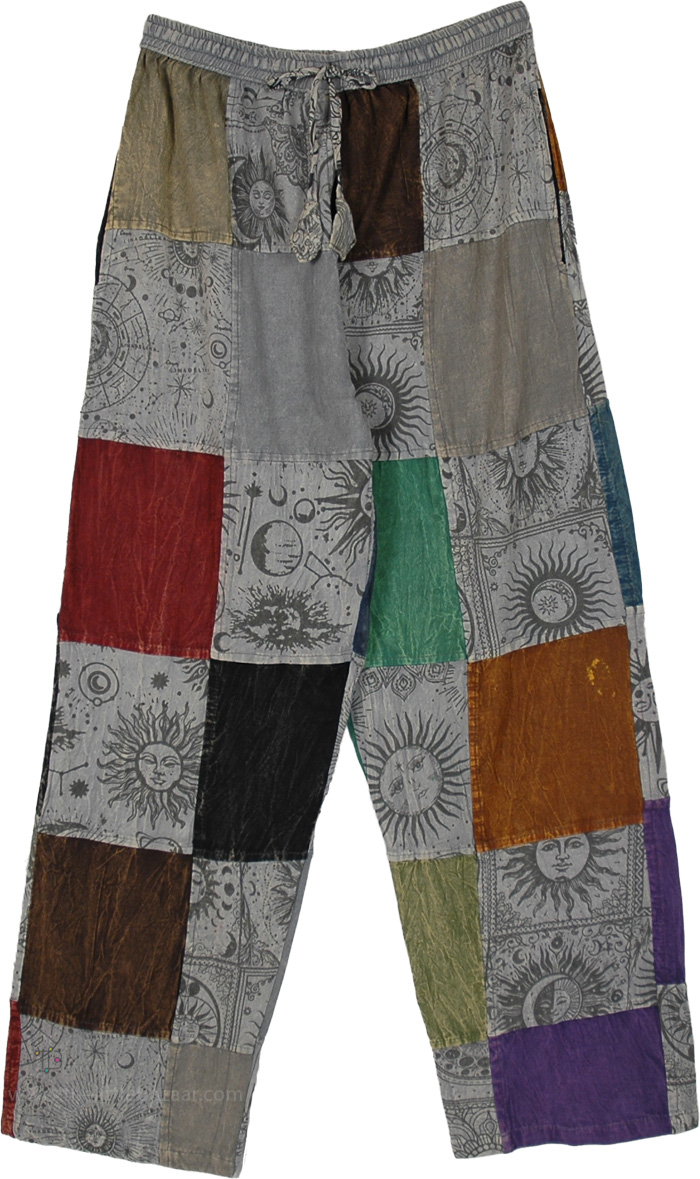 Cosmic Drifter Patchwork Celestial Trousers