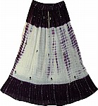 Purple Long Skirt  with Mirrors