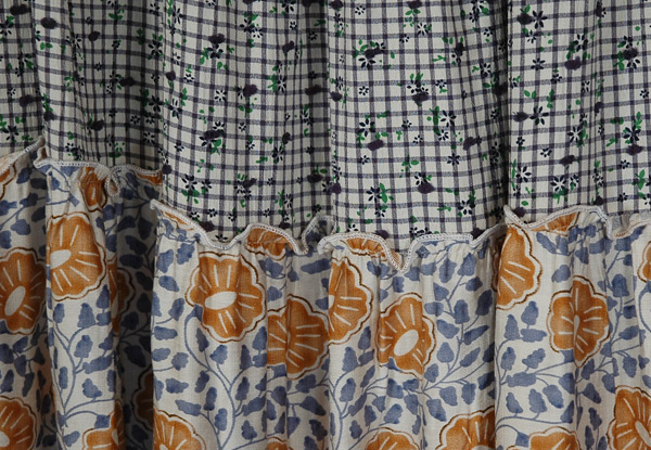 Cottage Garden Boho Multi-Print Tiered Skirt