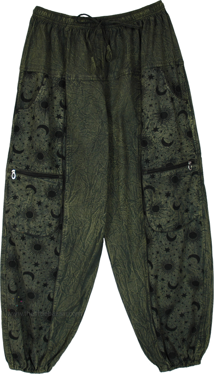 Nightsky Forest Wanderer Cotton Harem Pants
