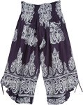 Monochromatic Gypsy Culottes Pants with Beatnik Design