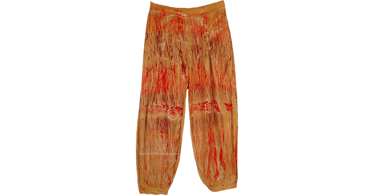 red gaucho pants