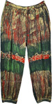 Hippie Harem Pants in Green and Red [6007]