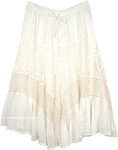 Snow Princess Skirt in Pure White with Chic Lace Tier