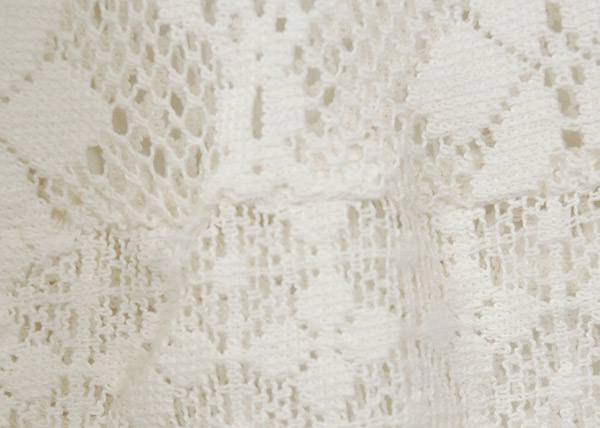 Dove White Intricate Floral Full Crochet Skirt
