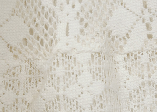 Dove White intricate Floral Full Crochet Skirt