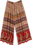 Paisley Pattern Gypsy Loose Fit Palazzo Pants