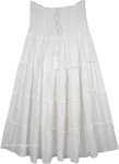Mixed Fabric Patchwork Long Cotton Skirt For Summer