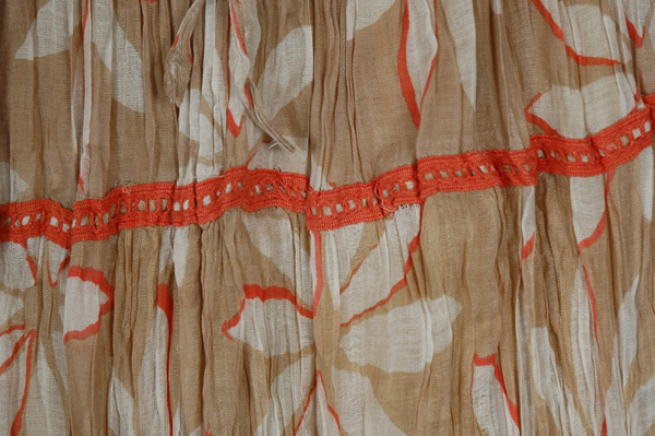 Desert Flower Floral Printed Maxi Skirt with Lacework