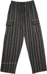 Shama Cotton Striped Unisex Boho Trousers with Pockets