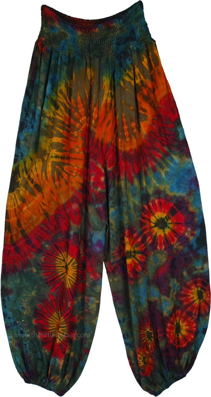 Fire Lily Cozy Baggy Tie-Dye Cuffed Lounge Pants