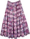 Maxi Full Floral Skirt in 18 Tiers [6240]