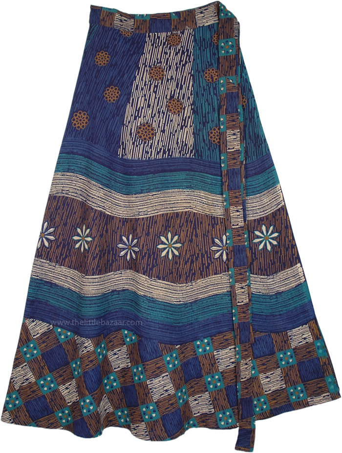 Tribal Africana Inspired Boho Cotton Wrap Skirt