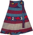 Dark Blue Indian Wrap Skirt for Petite Gypsies [6258]