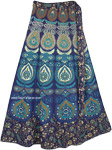 Hippie Hues Maxi Mandala Cotton Wrap Skirt