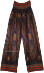 Pull Up Vibrant Psychic Printed Palazzo Pants in Rayon