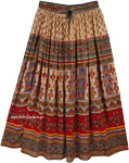 Tribal Gypsy Maxi Rayon Skirt Floral Street Wear