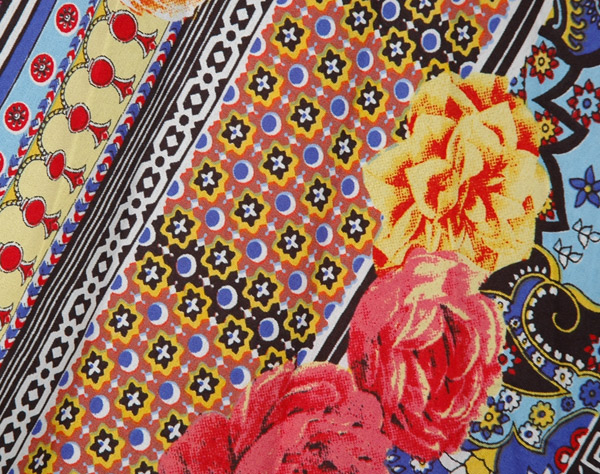 Big Full Sweep Floral Print Azteca Maxi Skirt