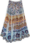 Beach Inspired Floral Prints Hippie Cotton Long Skirt