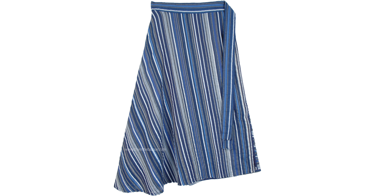 mid length blue skirt