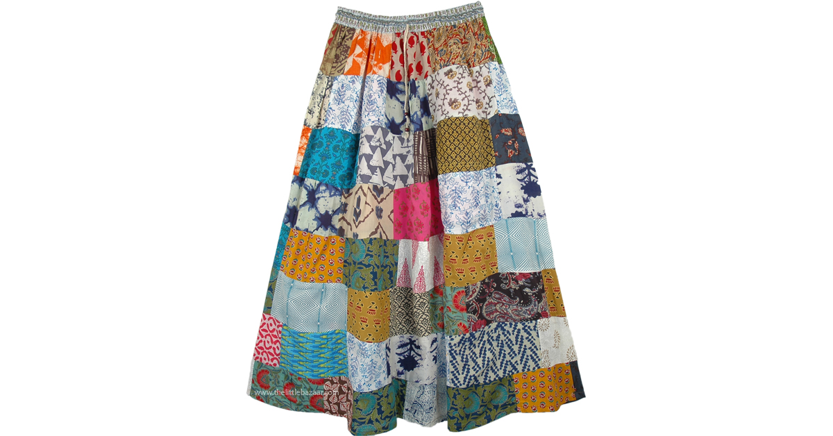 cotton maxi skirt quilt