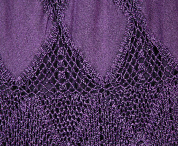 Shady Voodoo Gypsy Skirt in Cotton Crochet Patchwork