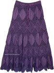 Cool Boho Crochet Skirt in Shady Violet [6414]