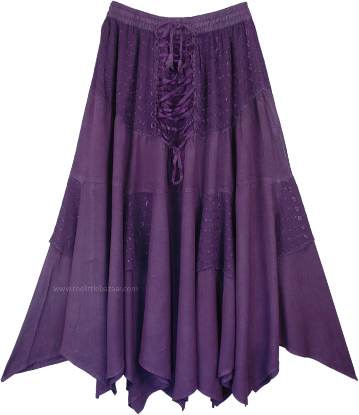 Bossanova Medieval Renaissance Western Chic Long Skirt | Purple ...