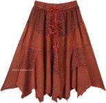 Hi Low Scottish Skirt Midi Length Handkerchief Hem [6426]