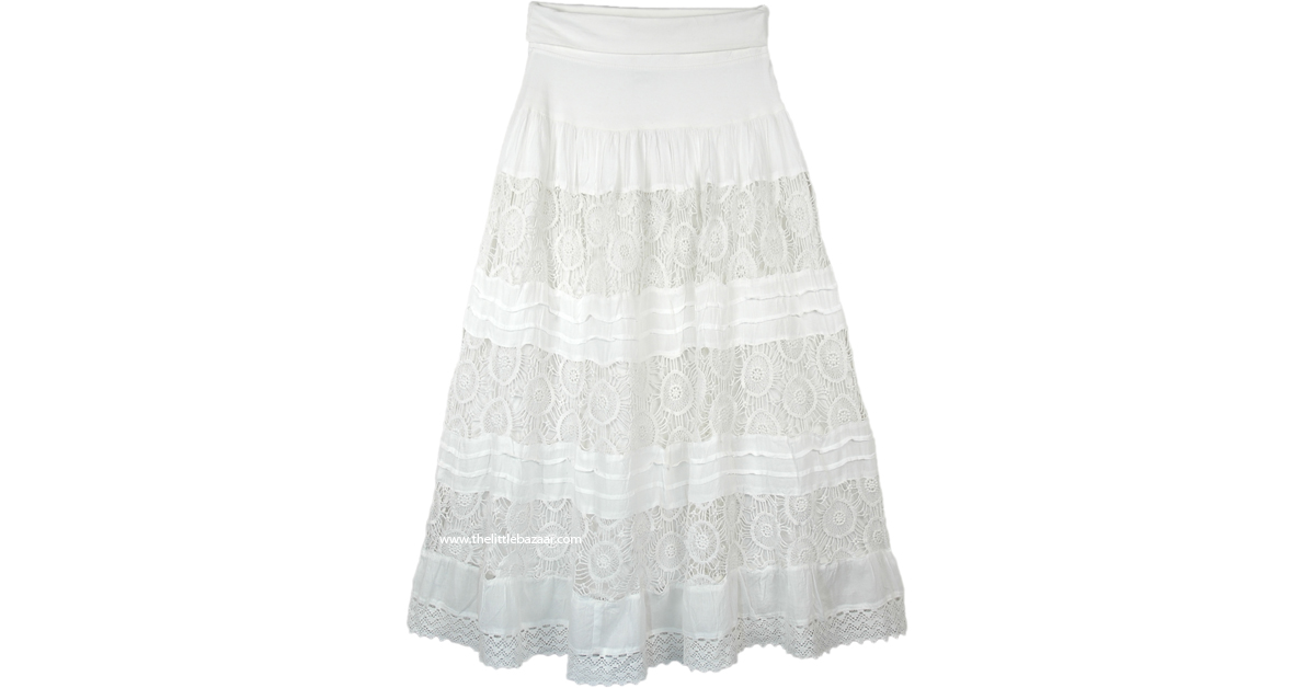 White lace skirt maxi sale