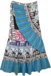 Summer Siesta Plus Size Patchwork Cotton Frill Skirt
