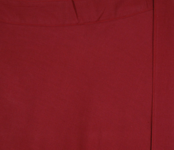 Mid Length Solid Merlot Wrap Around Skirt